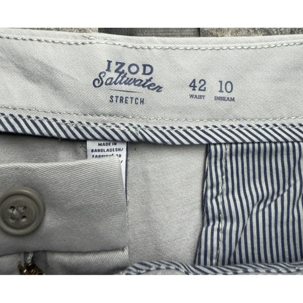 IZOD Men's Size 42 SALTWATERChino‎ Shorts Relax Stretch Beige